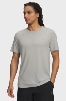 Мужская серая футболка UA Wool Run SS Серый M Under Armour 6009520-069