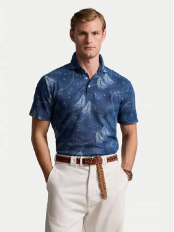 Polo Ralph Lauren Поло 710941436001 Голубий Custom Slim Fit Polo Ralph Lauren Поло 710941436001 Голубий Custom Slim Fit