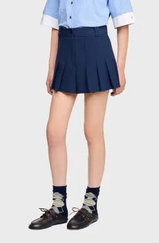 Женские темно-синие шорты Синий 38 Sandro SFPSH00495_Navy Blue