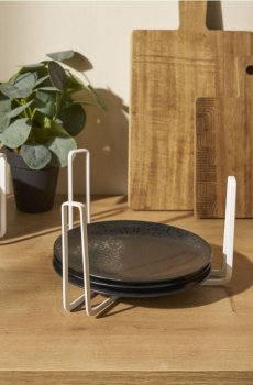 Кухонний органайзер для тарілок і мисок - білий