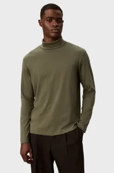 Мужской оливковый лонгслив LIGHTWEIGHT SUPIMA Оливковый M Calvin Klein LV04LH215G