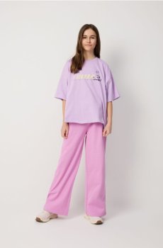 Reserved - Спортивні штани з лампасами - світло-ліловий - 125JT-40X