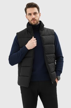 Мужской жилет черный стеганый B-146