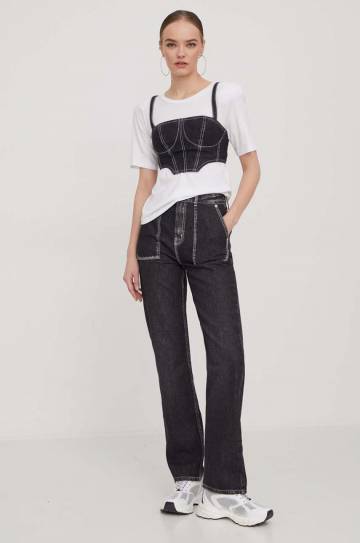 Джинсовый топ Karl Lagerfeld Jeans цвет серый Джинсовый топ Karl Lagerfeld Jeans цвет серый