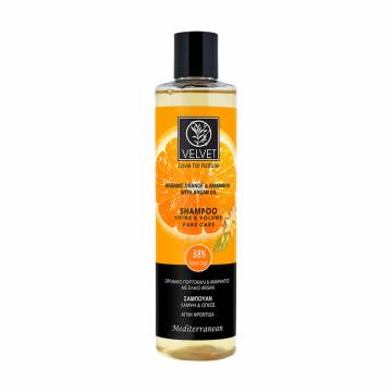 Шампунь для волос Velvet Love for Nature Organic Orange & Amaranth Shampoo Блеск и объем, 300 мл Шампунь для волос Velvet Love for Nature Organic Orange & Amaranth Shampoo Блеск и объем, 300 мл
