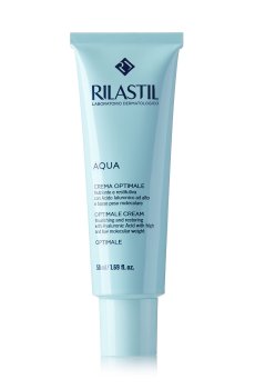 Питательный крем для лица Rilastil Aqua Crema для восстановления водного баланса, для нормальной и сухой кожи, 50 мл