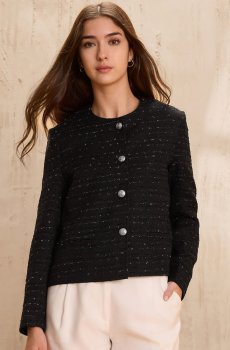 U.S. Polo Assn. Women Collarless Bomber Jacket