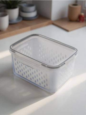 Контейнер для їжі з кришкою - білий