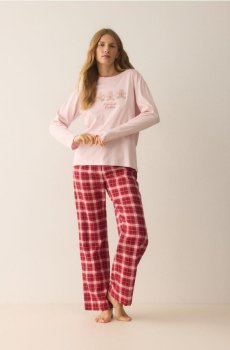 Reserved - Піжамний комплект із різдвяним мотивом - червоний - 951EX-33X