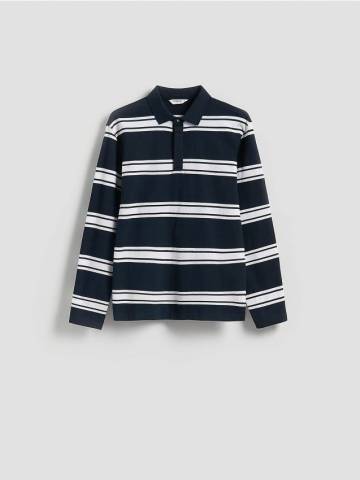 Reserved - Сорочка поло комфортного крою в смужку - темно-синій - 302EF-59X Reserved - Сорочка поло комфортного крою в смужку - темно-синій - 302EF-59X