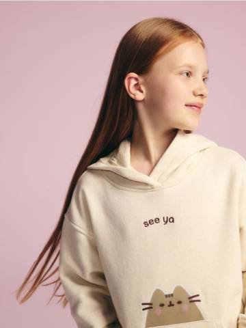 Reserved - Світшот Pusheen з 3D аплікацією - бежевий - 256FA-08M