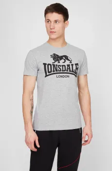 Мужская серая футболка Серый 3XL Lonsdale 119083