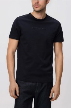 Reserved - Футболка slim fit з принтом - чорний - 307FP-99X