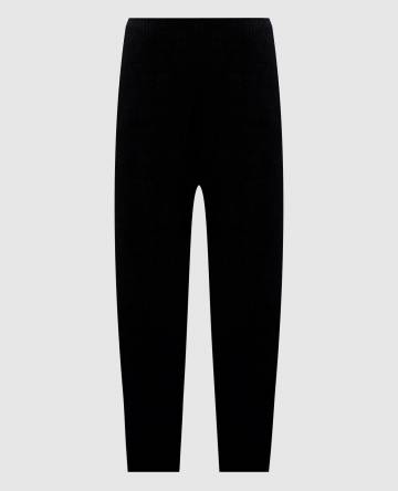 Черные брюки в рубчик с шерстью Черные брюки в рубчик с шерстью