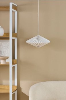 Паперова підвісна лампа - білий