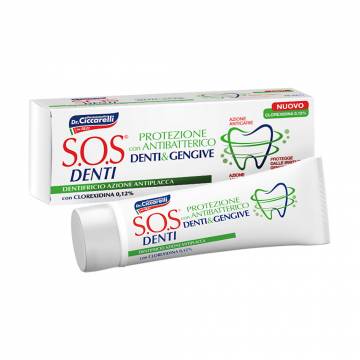 Зубная паста Pasta Del Capitano SOS Denti Protection With Chlorhexidine Антибактериальная с хлоргексидином, 75 мл Зубная паста Pasta Del Capitano SOS Denti Protection With Chlorhexidine Антибактериальная с хлоргексидином, 75 мл
