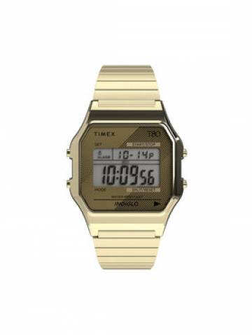 Timex Годинник T80 34mm Stainless Steel Expansion Band TW2R79000 Золотий Timex Годинник T80 34mm Stainless Steel Expansion Band TW2R79000 Золотий