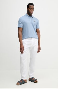 Поло с добавлением льна BOSS BOSS X ASTON MARTIN