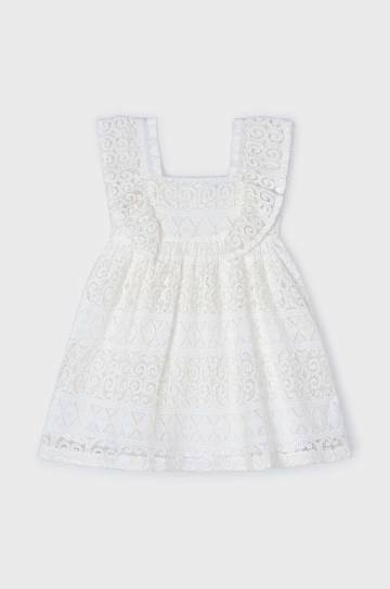 Детское платье Mayoral цвет бежевый mini расклешённая