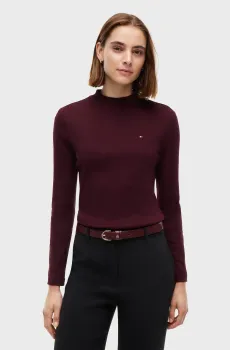 Женский бордовый лонгслив CODY Бордовый S Tommy Hilfiger WW0WW47307