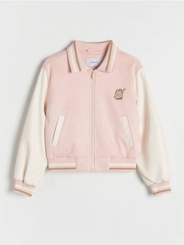 Reserved - GIRLS` OUTER JACKET - пастельний рожевий - 522CV-03X Reserved - GIRLS` OUTER JACKET - пастельний рожевий - 522CV-03X