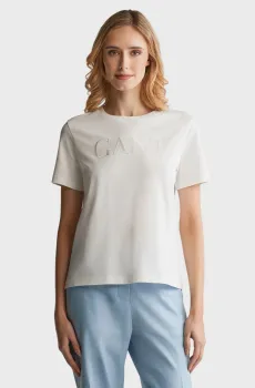 Женская белая футболка REG GRAPHIC Белый XS Gant 4200502