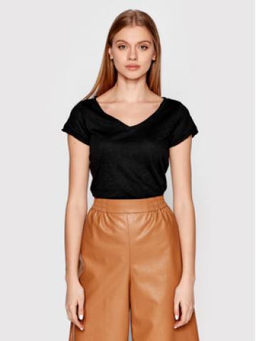 Sisley Футболка 3TNHL4007 Чорний Regular Fit Sisley Футболка 3TNHL4007 Чорний Regular Fit