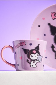 Керамічна чашка з принтом Kuromi - різнобарвний
