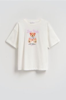 Reserved - Футболка з принтом на спині - кремовий - 983HT-01X