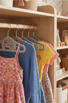 Дитячі вішалки з цифрами 123 10 pack - сірий