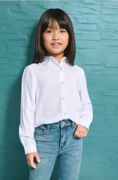 Сорочка зі змішаною тканиною з льоном - білий