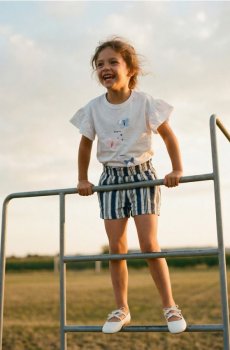 Смугасті бавовняні шорти - різнобарвний