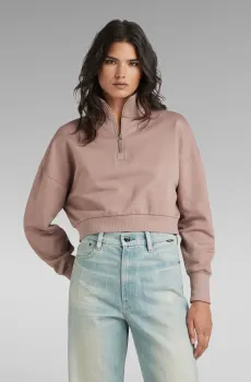 Женская розовая спортивная кофта Cropped zip loose sw Розовый M G-Star RAW D23143,D278