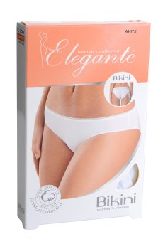 Трусы-бикини женские Elegante EL 2001 Bikini, White, размер XL