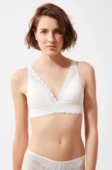 Женский белый бюстгальтер с треугольной чашкой CHERIE CHERIE Ecru Белый 75D Etam 6515216