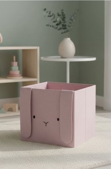 Коробка для зберігання з 3D вушками - рожевий