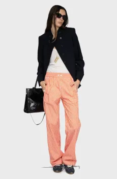 Женские оранжевые брюки в полоску Poma Оранжевый 34 ZADIG&VOLTAIRE WWPA01901_LADY