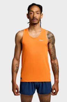 Мужская оранжевая майка STOPWATCH SINGLET Оранжевый L Saucony SAM800375-FIRH
