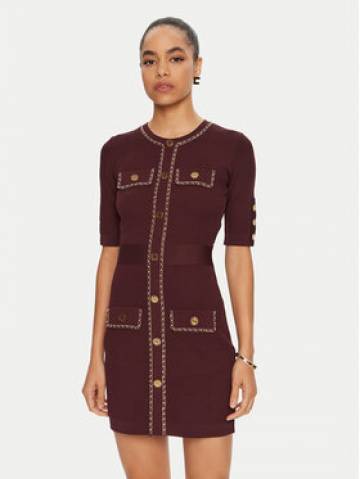Elisabetta Franchi Трикотажна сукня AM-92B-46E2 Бордовий Regular Fit Elisabetta Franchi Трикотажна сукня AM-92B-46E2 Бордовий Regular Fit