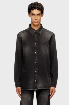 Мужская черная джинсовая рубашка D-SIMPLY CAMICIA Черный M Diesel A03534 0DBDC