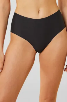 Женские черные трусики-миди PURE FIT WE CARE Черный M Etam 6531763
