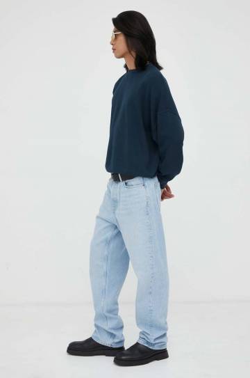 Кофта American Vintage мужская цвет синий однотонная Кофта American Vintage мужская цвет синий однотонная