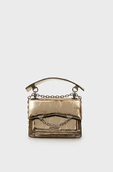 Женская золотистая кожаная сумка Золотой ONESIZE Karl Lagerfeld 246W3003