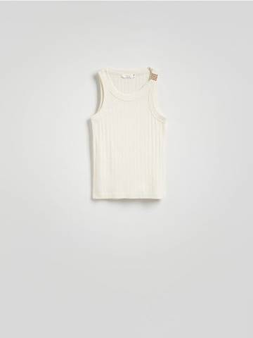 Reserved - LADIES` SINGLET - кремовий - 452FS-01X Reserved - LADIES` SINGLET - кремовий - 452FS-01X