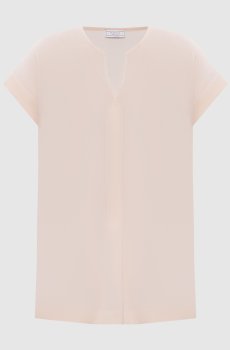 Розовый топ из шелка