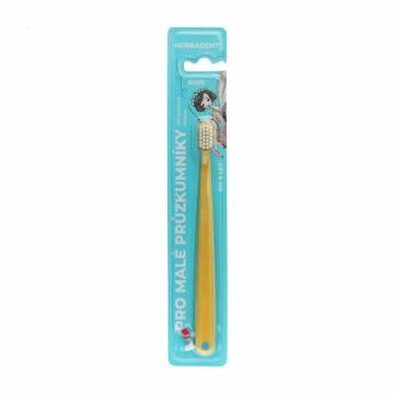 Детская зубная щетка Herbadent Kids Toothbrush Ультра мягкая, желтая, до 8 лет, 1 шт Детская зубная щетка Herbadent Kids Toothbrush Ультра мягкая, желтая, до 8 лет, 1 шт