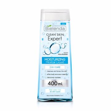 Мицеллярная жидкость Bielenda Clean Skin Expert 3 в 1 Увлажняющая, 400 мл Мицеллярная жидкость Bielenda Clean Skin Expert 3 в 1 Увлажняющая, 400 мл