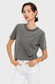 Женская серая футболка Серый S Tally Weijl STSCOTIKEM