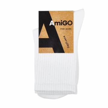 Носки мужские AmiGO высокие, спорт, белые, размер 29