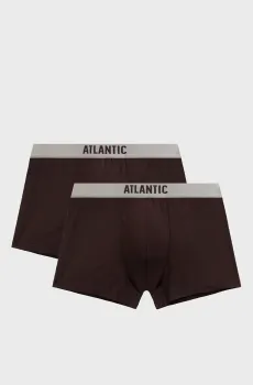 Мужские темно-коричневые боксеры (2 шт) Коричневый 3XL Atlantic 2MH-1203